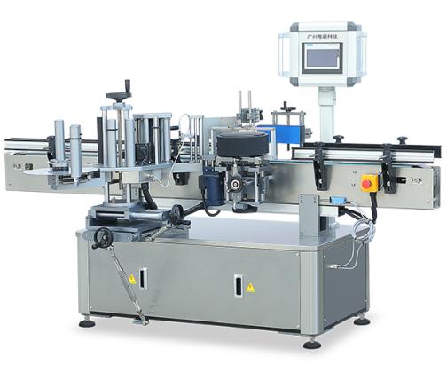 Linear fully automatic self-adhesive large rubber roller round bottle labeling machine