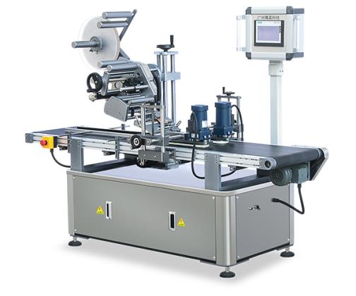 Linear fully automatic self-adhesive belt flat labeling machine